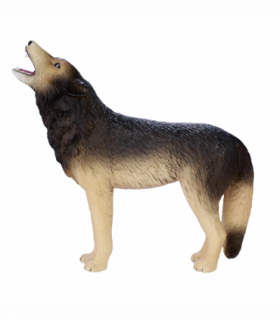Timber Wolf Howling Toy  Realistic Wildlife Model