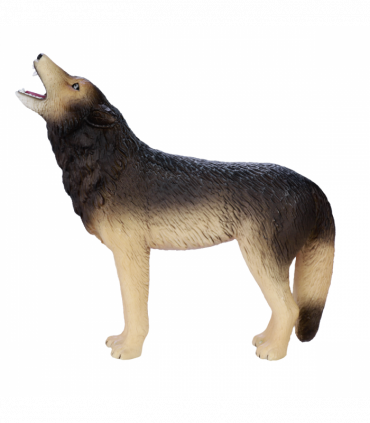Timber Wolf Howling Toy  Realistic Wildlife Model