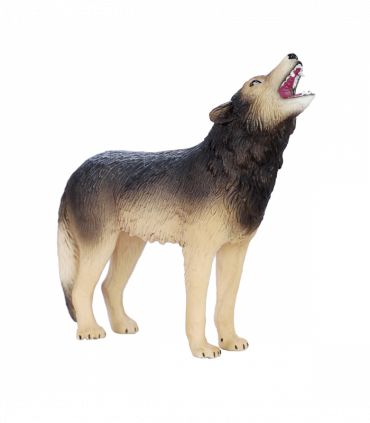 Timber Wolf Howling Toy  Realistic Wildlife Model