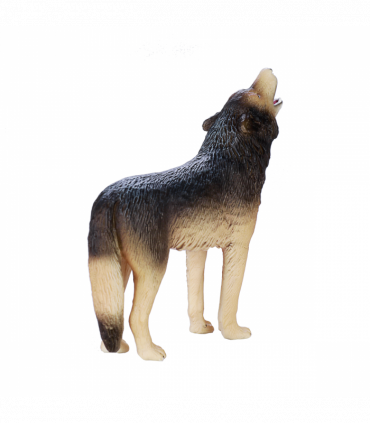 Timber Wolf Howling Toy  Realistic Wildlife Model