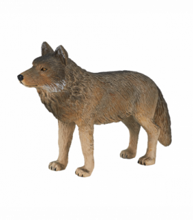 Timber Wolf Standing Toy  Realistic Wildlife Model