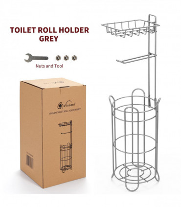 VINSANI TOILET ROLL HOLDER GREY 0009996