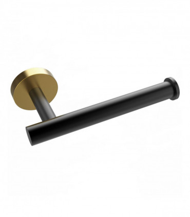 VINSANI 1pk TOILET ROLL DISPENSER BLACK & GOLDEN 1010078