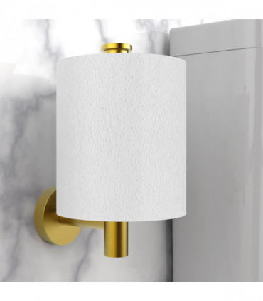 VINSANI 2pk TOILET ROLL DISPENSER BRUSH GOLDEN 1010077