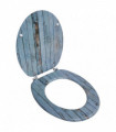 Toilet Seat with MDF Lid Old Wood Design