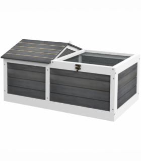 Tortoise House with Openable Top, Tray, for Indoor and Outdoor use - Grey