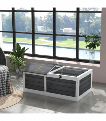 Tortoise House with Openable Top, Tray, for Indoor and Outdoor use - Grey