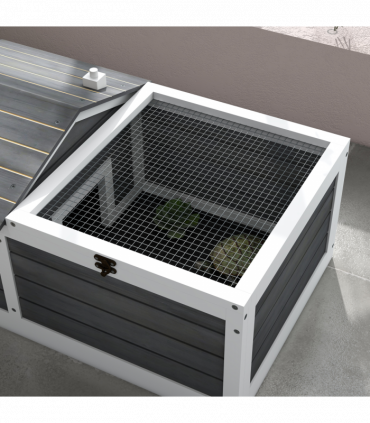 Tortoise House with Openable Top, Tray, for Indoor and Outdoor use - Grey