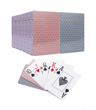 Vinsani Traditional Check Poker Casino Plastic Coated Playing Cards 12 Decks