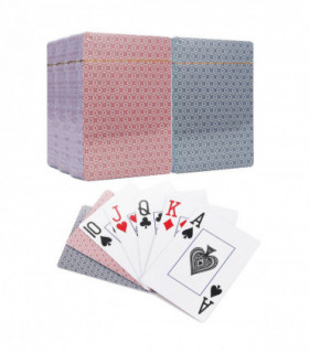 Vinsani Traditional Check Poker Casino Plastic Coated Playing Cards 6 Decks