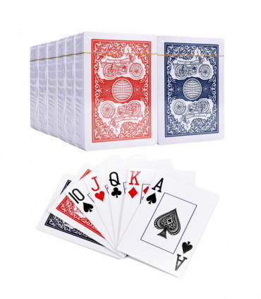 Vinsani Traditional Motorbike Poker Casino Plastic Coated Playing Cards 12 Decks