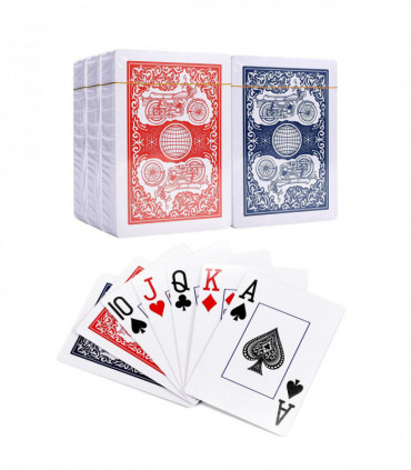 Vinsani Traditional Motorbike Poker Casino Plastic Coated Playing Cards 6 Decks