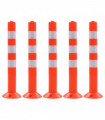 Traffic Control Bollards 5 pcs Plastic 75 cm