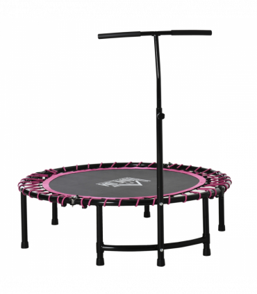 Trampoline Outdoor Bouncer Jumper Adjustable Handle Adult Kid Pink HOMCOM