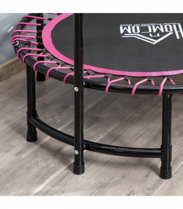 Trampoline Outdoor Bouncer Jumper Adjustable Handle Adult Kid Pink HOMCOM