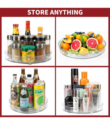 VINSANI TRANSPARENT TURNTABLE ORGANIZER M 0000425
