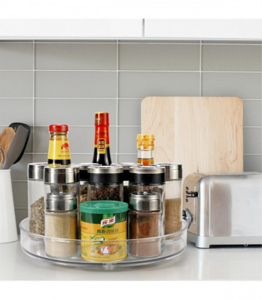 VINSANI TRANSPARENT TURNTABLE ORGANIZER M 0000425