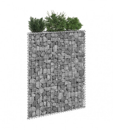 Trapezium Gabion Raised Bed Galvanised Steel 80x20x100 cm