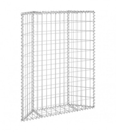 Trapezium Gabion Raised Bed Galvanised Steel 80x20x100 cm