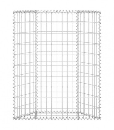 Trapezium Gabion Raised Bed Galvanised Steel 80x20x100 cm