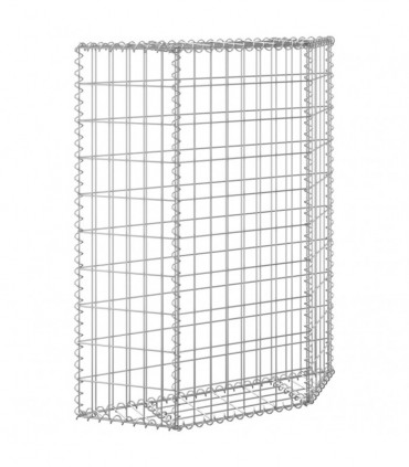 Trapezium Gabion Raised Bed Galvanised Steel 80x20x100 cm