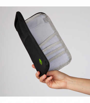 Travel Document and Passport Holders With a Zip-Up Design, Black