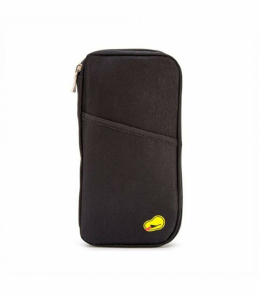 Travel Document and Passport Holders With a Zip-Up Design, Black