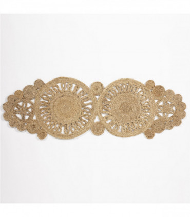 Trent Jute Crochet 115x40cm Natural Table Runner