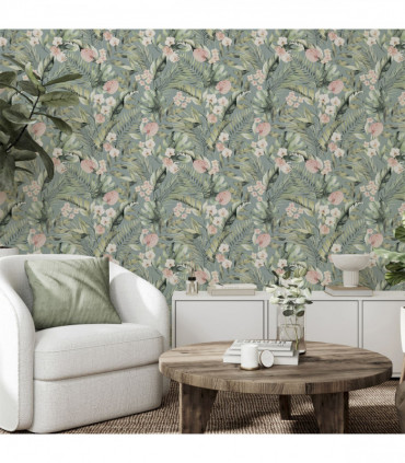 Tropical Floral Sea Blue sw12