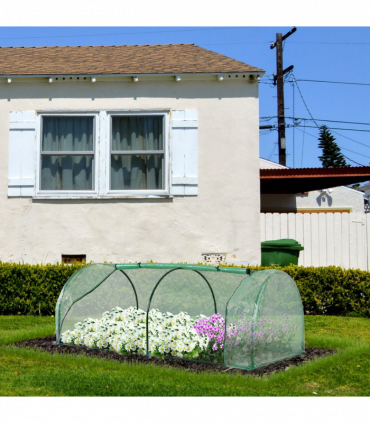 Tunnel Greenhouse Green Grow House Steel Frame Garden Outdoor 200 x 100 x 80cm