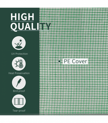 Tunnel Greenhouse Green Grow House Steel Frame Garden Outdoor 200 x 100 x 80cm