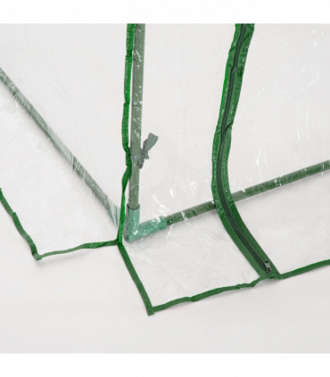 Tunnel Greenhouse Steel Frame, PE Cover, Transparent, 200 x 100 x 80cm