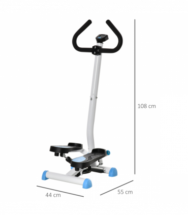 Twister Stepper Height Adjustable Step Machine w/ LCD Screen, Blue HOMCOM
