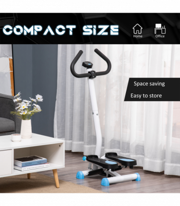 Twister Stepper Height Adjustable Step Machine w/ LCD Screen, Blue HOMCOM