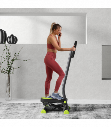 Twister Stepper Height Adjustable Step Machine w/ LCD Screen, Grey HOMCOM