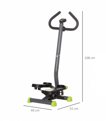 Twister Stepper Height Adjustable Step Machine w/ LCD Screen, Grey HOMCOM