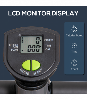 Twister Stepper Height Adjustable Step Machine w/ LCD Screen, Grey HOMCOM