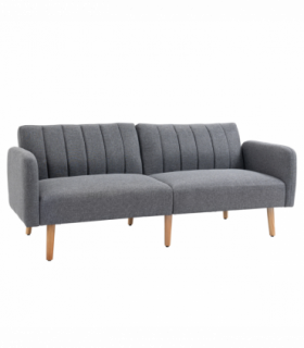 Two Seater Sofa Bed w/ Adjustable Backrest for Living Room, Guest Room