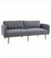 Two Seater Sofa Bed w/ Adjustable Backrest for Living Room, Guest Room