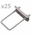 U Connector for Fence Post 60x40 mm 25 Sets