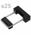 U Connector with Plastic for Fence Post 60x40 mm 25 Sets