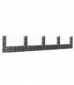 U-shape Gabion Basket with 5 Posts Iron 500x20x100 cm