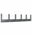 U-shape Gabion Basket with 6 Posts Iron 620x20x150 cm