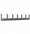 U-shape Gabion Basket with 7 Posts Iron 740x20x150 cm