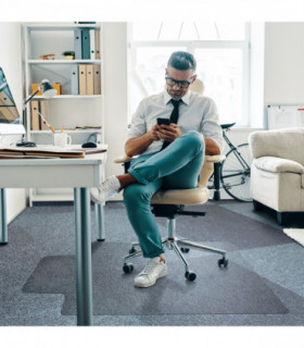 Ultimat® Polycarbonate Lipped Chair Mat for Carpets up to 12mm - 89 x 119cm