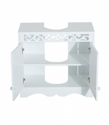 Under Sink Wooden Cabinet Storage Unit Cupboard Bathroom Double Door Shelf