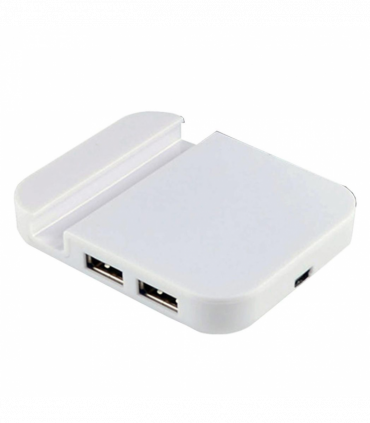Universal Mobile Stand 4 Port USB Hub Holder Mount, White