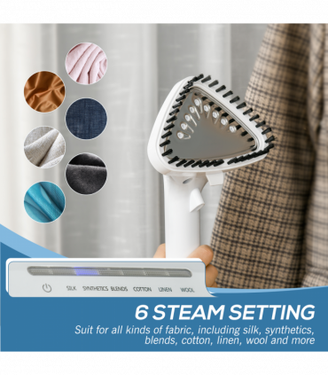 Upright Garment Clothes Steamer, 45s Fast Heat-up, 1.7L Tank White w/