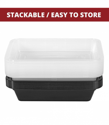 VINSANI 10pk 1 COMPARTMENT MEAL PREP CONTAINERS 1010423