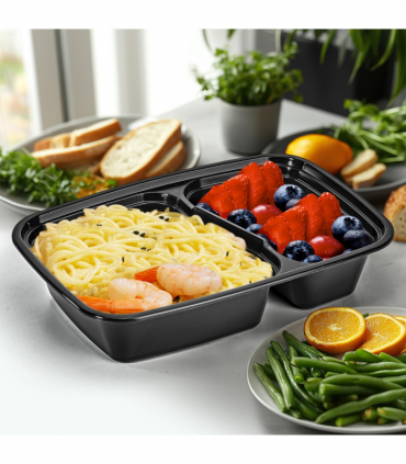 VINSANI 10pk 2 COMPARTMENTS MEAL PREP CONTAINERS 1010424